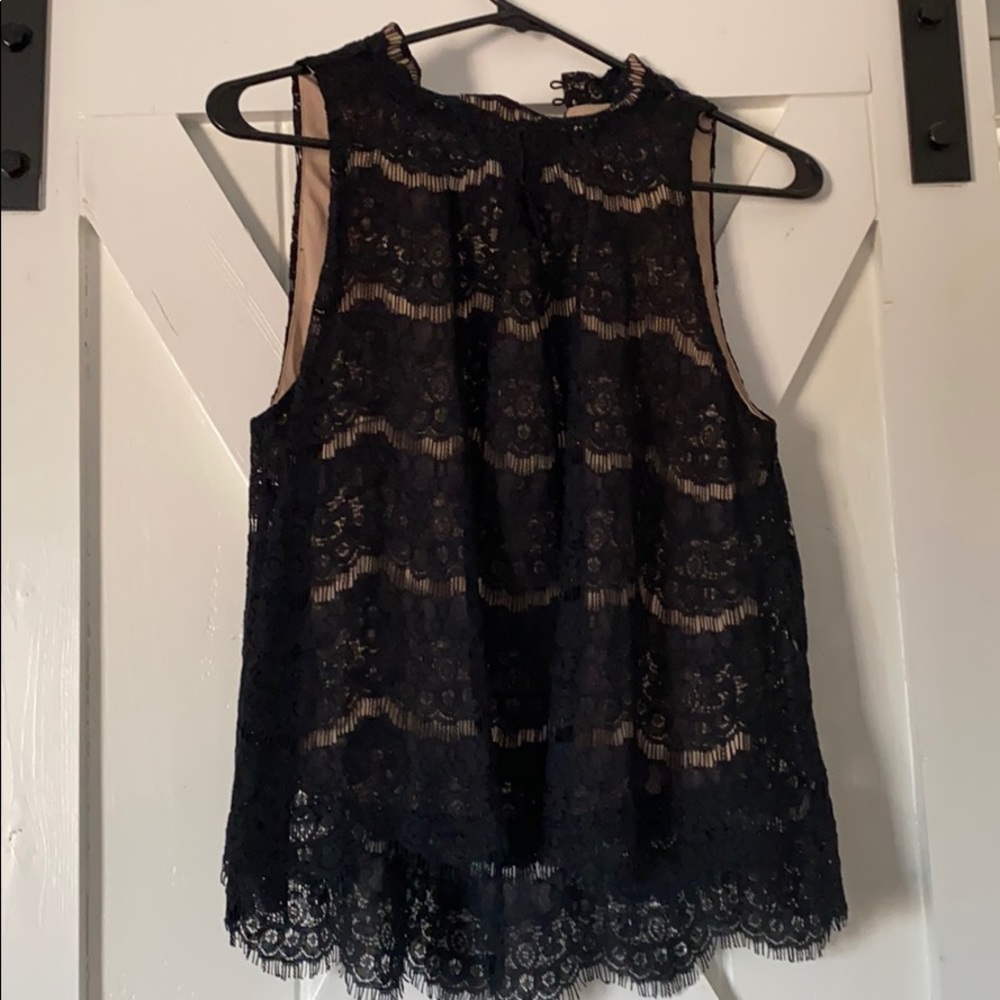Black lace tank